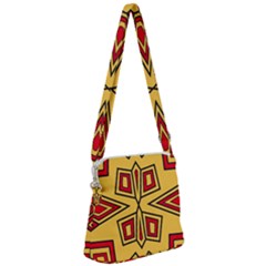 Abstract Pattern Geometric Backgrounds Zipper Messenger Bag by Eskimos