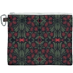 Folk Flowers Print Floral Pattern Ethnic Art Canvas Cosmetic Bag (xxxl) by Eskimos