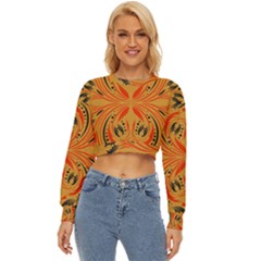 Folk Flowers Print Floral Pattern Ethnic Art Lightweight Long Sleeve Sweatshirt by Eskimos