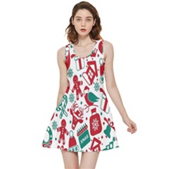 Chrismas Pattern Inside Out Reversible Sleeveless Dress by nate14shop