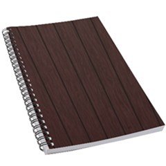 Wood Dark Brown 5 5  X 8 5  Notebook by nate14shop
