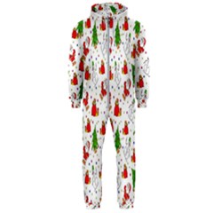 Hd-wallpaper-christmas-pattern-pattern-christmas-trees-santa-vector Hooded Jumpsuit (men) by nate14shop