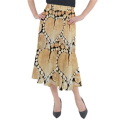 Wooden Heart Midi Mermaid Skirt by nate14shop