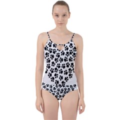 Abstract-black-white Cut Out Top Tankini Set by nate14shop