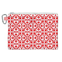 Background-heart Canvas Cosmetic Bag (xl) by nate14shop