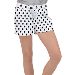 Black-and-white-polka-dot-pattern-background-free-vector Velour Lounge Shorts by nate14shop