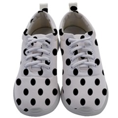 Black-and-white-polka-dot-pattern-background-free-vector Mens Athletic Shoes by nate14shop