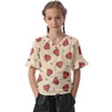 Design-love Kids  V-Neck Horn Sleeve Blouse View1