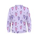 Heart-purple-pink-love Kids  Sweatshirt View2