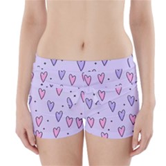 Heart-purple-pink-love Boyleg Bikini Wrap Bottoms by nate14shop