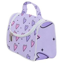 Heart-purple-pink-love Satchel Handbag by nate14shop