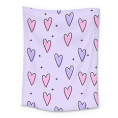 Heart-purple-pink-love Medium Tapestry by nate14shop