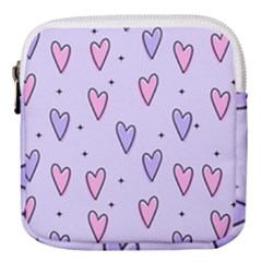 Heart-purple-pink-love Mini Square Pouch by nate14shop