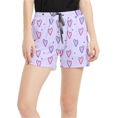 Heart-purple-pink-love Women s Runner Shorts by nate14shop