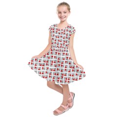 Spanish Love Phrase Motif Pattern Kids  Short Sleeve Dress by dflcprintsclothing