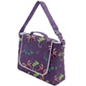 Background-butterfly Purple Box Up Messenger Bag View1