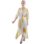 Pasta Quarter Sleeve Wrap Front Maxi Dress