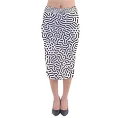 Animal-seamless-vector-pattern-of-dog-kannaa Velvet Midi Pencil Skirt by nate14shop