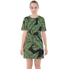  Leaves  Sixties Short Sleeve Mini Dress by artworkshop