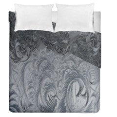 Ice Frost Crystals Duvet Cover Double Side (queen Size) by artworkshop