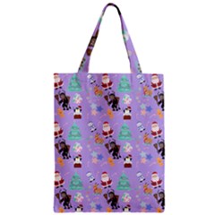 Purple Krampus Christmas Zipper Classic Tote Bag by InPlainSightStyle