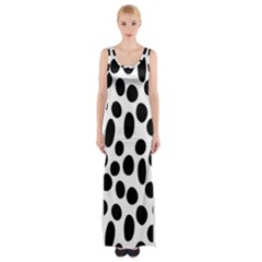 Random-circles-seamless-pattern Thigh Split Maxi Dress by nate14shop