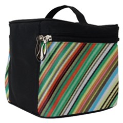 Stripe-colorful-cloth Make Up Travel Bag (small) by nate14shop