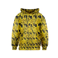 Yellow-abstrac Kids  Pullover Hoodie by nate14shop