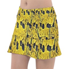 Yellow-abstrac Classic Tennis Skirt