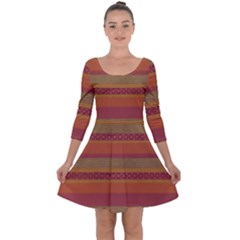 Background-lines Quarter Sleeve Skater Dress by nate14shop