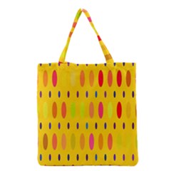 Banner-polkadot-yellow Grocery Tote Bag by nate14shop