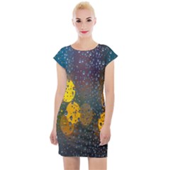  Raindrops Window Glass Cap Sleeve Bodycon Dress by artworkshop