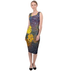  Raindrops Window Glass Sleeveless Pencil Dress by artworkshop