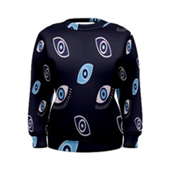 Eyes Evil Eye Blue Pattern Design Women s Sweatshirt by artworkshop