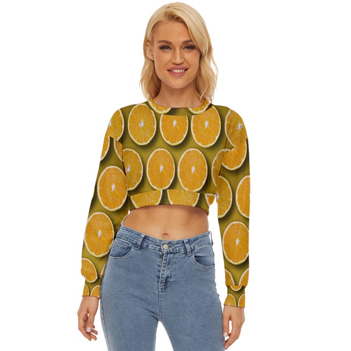 Oranges Slices  Pattern Lightweight Long Sleeve Sweatshirt