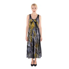 Rock Wall Crevices Geology Pattern Shapes Texture Sleeveless Maxi Dress