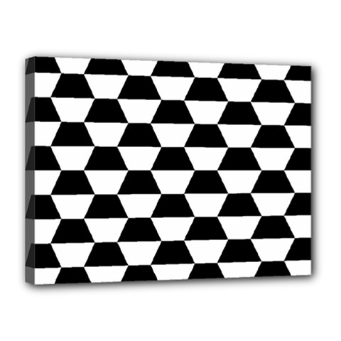 Hexagons Canvas 16  X 12  (stretched) by nate14shop