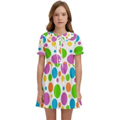 Polka-dot-callor Kids  Sweet Collar Dress by nate14shop