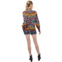 Mandala Spirit High Neck Long Sleeve Chiffon Top View2