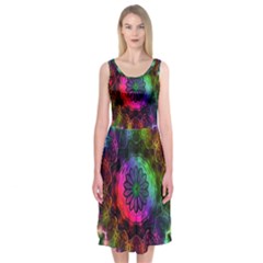 Pride Mandala Midi Sleeveless Dress by MRNStudios