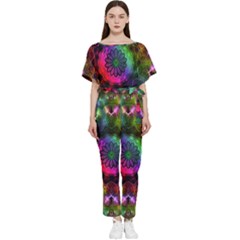 Pride Mandala Batwing Lightweight Chiffon Jumpsuit by MRNStudios