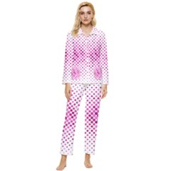 Polkadot-pattern Womens  Long Sleeve Velvet Pocket Pajamas Set by nate14shop