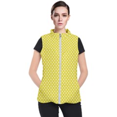 Polka-dots-yellow Women s Puffer Vest