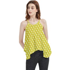 Polka-dots-yellow Flowy Camisole Tank Top by nate14shop