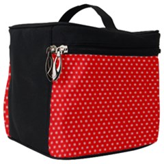 Red-polka Make Up Travel Bag (big) by nate14shop