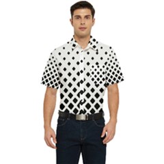 Square-background Men s Short Sleeve Pocket Shirt  by nate14shop