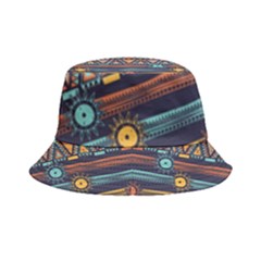 Bohemian-ethnic-seamless-pattern-with-tribal-stripes Inside Out Bucket Hat by Wegoenart