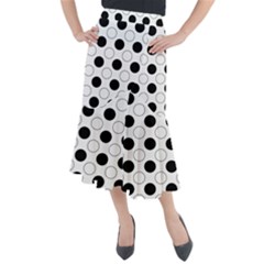 Abstract-polkadot 03 Midi Mermaid Skirt by nate14shop