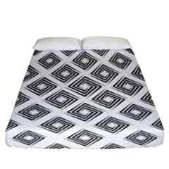 Abstract-box-white Fitted Sheet (california King Size) by nate14shop