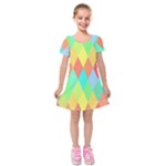 Low-poly Kids  Short Sleeve Velvet Dress